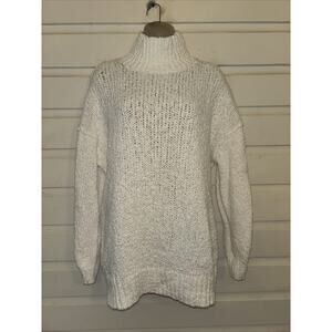 By Anthropologie Chunky Knit Mock Neck Long Sleeve Pullover Sweater Size M